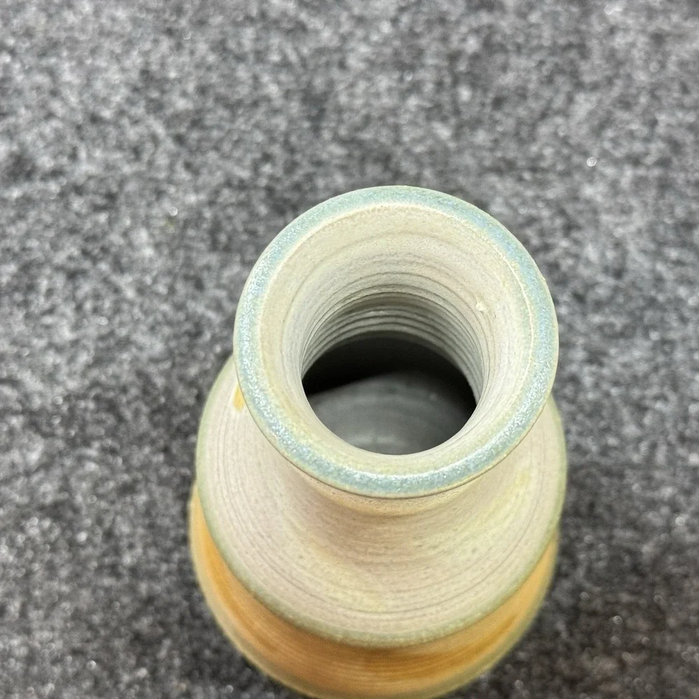 Vintage Signed Studio Art Pottery Vase Hand Thrown 8
